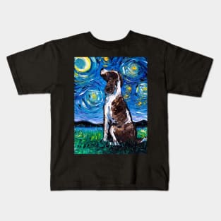 English Springer Spaniel Starry Night Kids T-Shirt